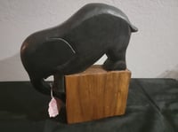 Solid Wood Elephant Statue