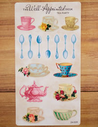 Image 1 of Tea Party Sticker Sheet (24-009)