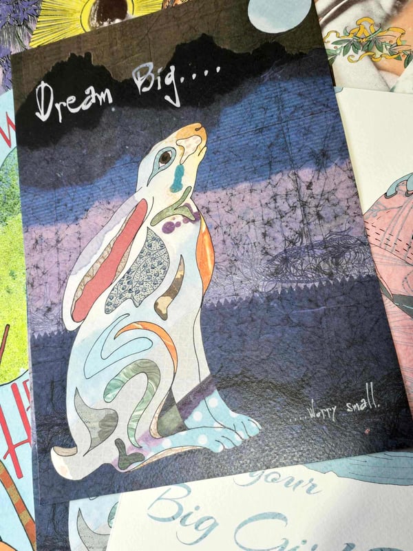 Image of A4 Print. Dream Big, worry small Hare.