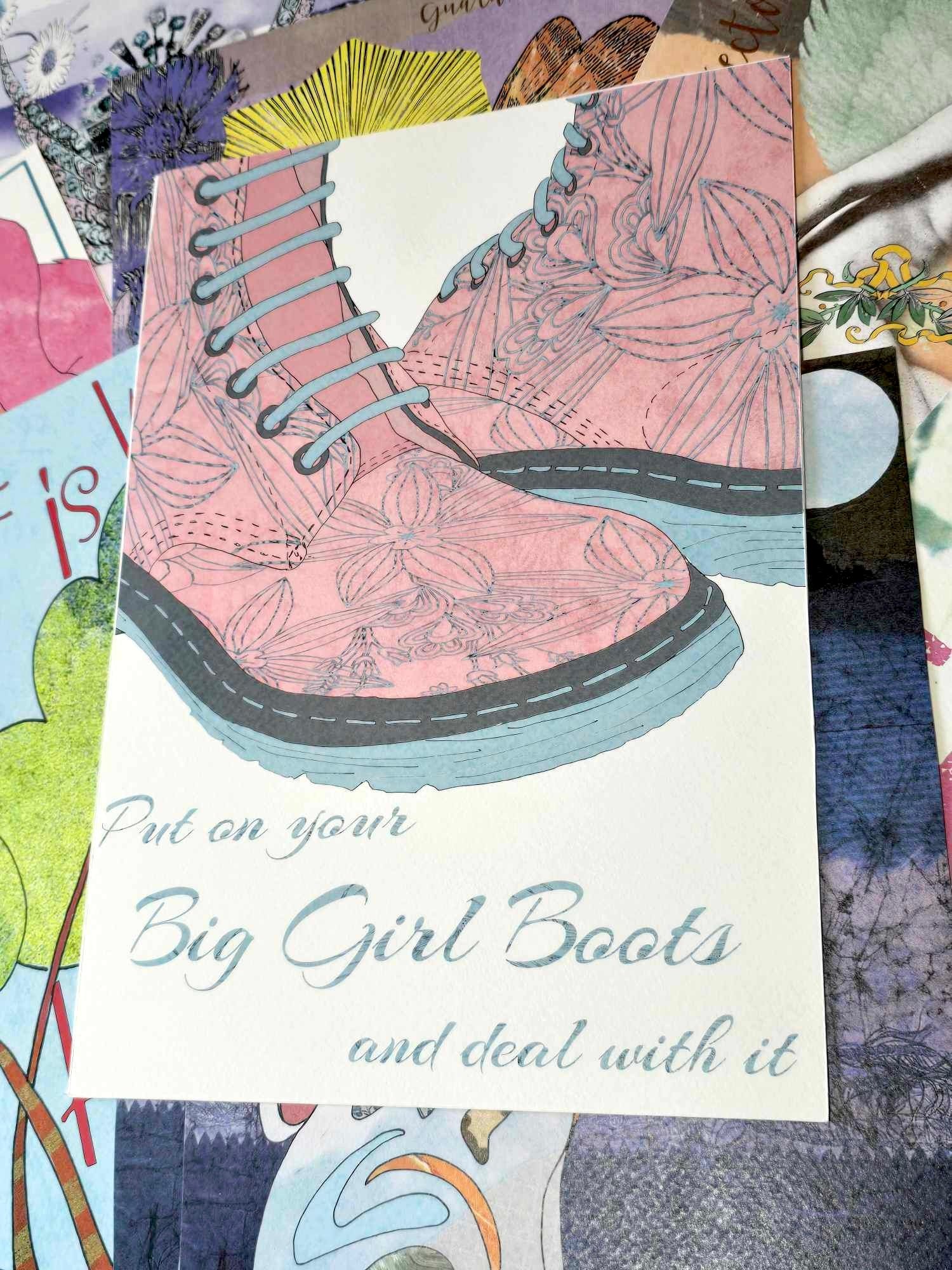 Image of A4 Print. Big Girl Boots