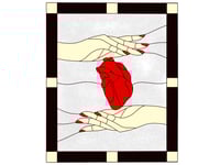 Image 2 of “Ace of Hearts” stained glass pattern