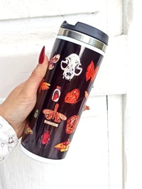 Image 1 of Travel Mug Stainless steel Thermos with Oddities Illustrations