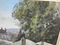 Image 6 of Vintage Framed Print, Eynsford Village nr Swanley Kent by Rowland Hilder, Bridge River Tudor House