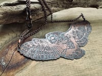 Image 5 of Lady of the Night - Copper Etched Owl necklace 