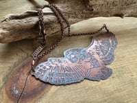 Image 8 of Lady of the Night - Copper Etched Owl necklace 