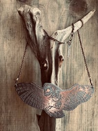 Image 9 of Lady of the Night - Copper Etched Owl necklace 