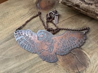 Image 10 of Lady of the Night - Copper Etched Owl necklace 