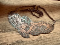 Image 16 of Lady of the Night - Copper Etched Owl necklace 