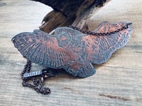 Image 17 of Lady of the Night - Copper Etched Owl necklace