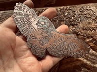 Image 4 of Lady of the Night - Copper Etched Owl necklace 