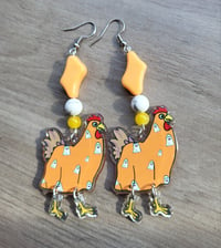 Image 3 of Ghost Chicken Earrings