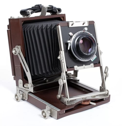 Image of Horseman Woodman ultralight 4X5 camera W/ 150mm + 210mm MC Lenses +Holders +Film #4371