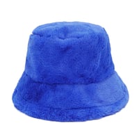 Image 1 of Deluxe Plush Bucket Hat ROYAL BLUE