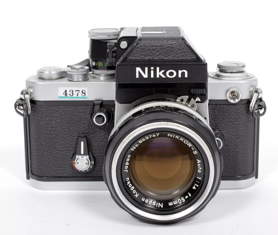 Image of Nikon F2A 35mm SLR film camera with NIKKOR S 50mm F1.4 lens CLA #4378