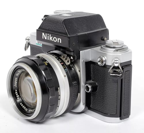 Image of Nikon F2A 35mm SLR film camera with NIKKOR S 50mm F1.4 lens CLA #4378