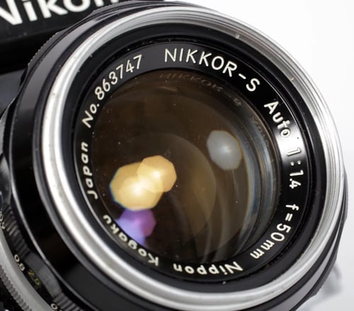 Image of Nikon F2A 35mm SLR film camera with NIKKOR S 50mm F1.4 lens CLA #4378