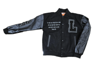 Image 1 of Black "Saved Social Club" Varsety Jackets