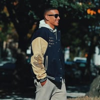 Image 3 of Black "Saved Social Club" Varsety Jackets