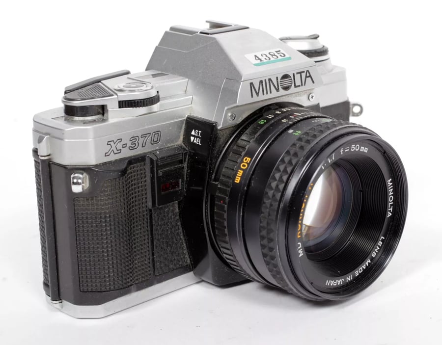 Image of Minolta X-370 35mm SLR Film Camera + MD Rokkor X 50mm F1.7 lens #4385