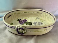 Image 2 of Oval Short purple rope basket 