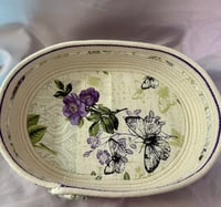 Image 3 of Oval Short purple rope basket 