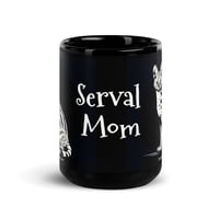 Image 2 of Serval Mom 15 oz Black Ceramic Coffee Mug