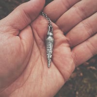 Image 1 of Pendulum pendant, necklace, sterling silver, entirely handmade, divination, occultism, witchy