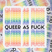 Image 1 of Queer as Fuck Transparent Sticker