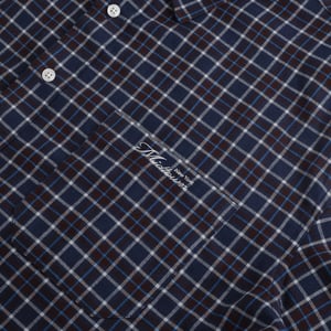 Image of script button-up [blue]