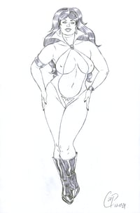 Image 1 of CURVY SPACE VAMPIRE Original Sketch