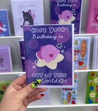 Pink Star Boy Birthday Card