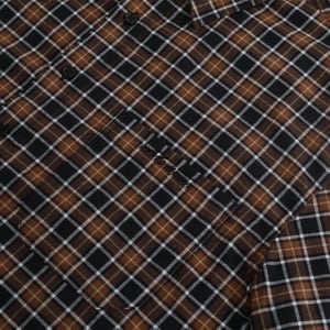 Image of script button-up [brown]
