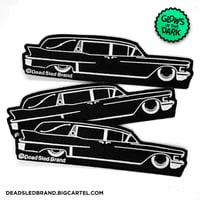 Image 1 of Fitty-Eight Hearse Glow-In-The-Dark 8-Inch Hearse Patch