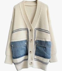 Image 3 of Denim Pocket Cardigan 