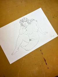 Image 2 of CURVY ODALISQUE Original sketch