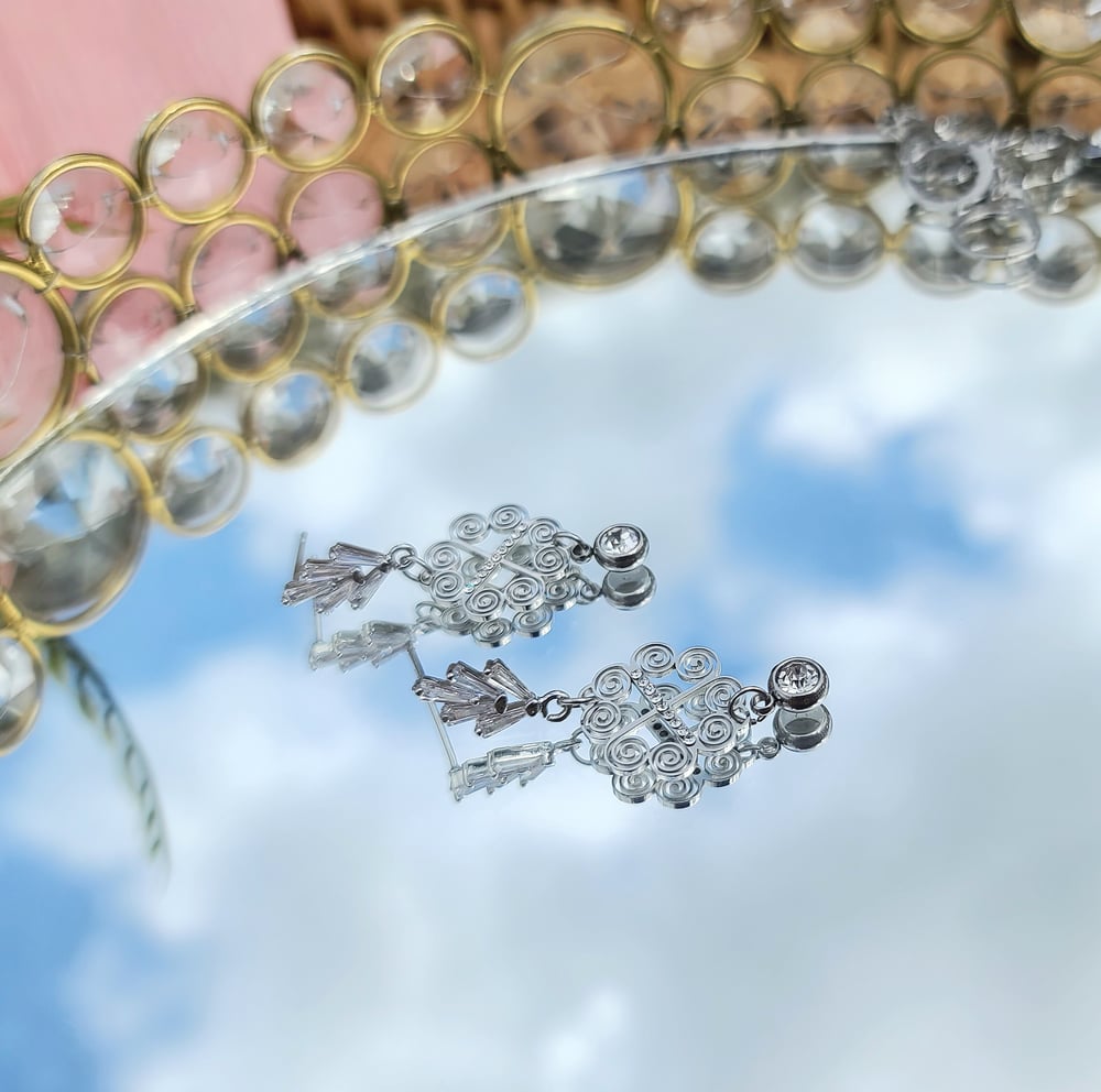 Image of Emily Rhinestone Earrings - Hypoallergenic
