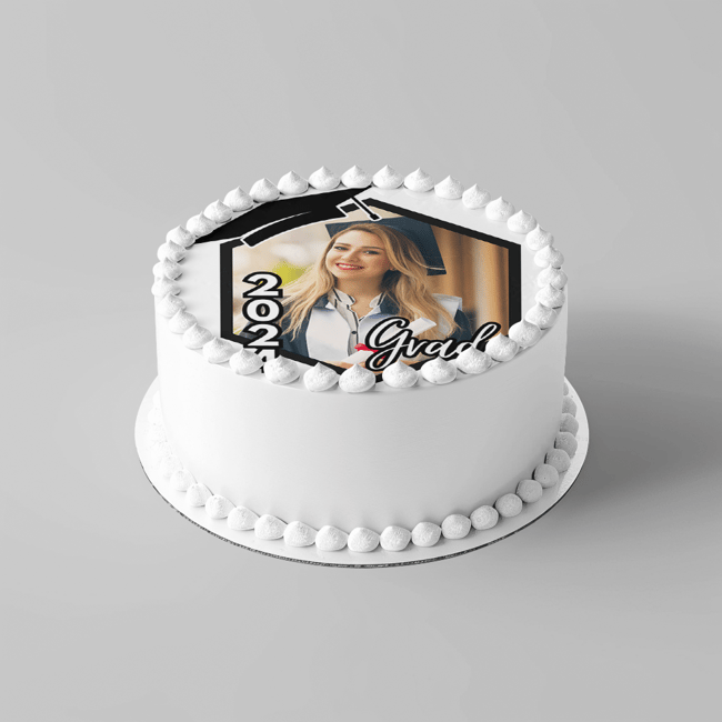 PERSONALISED Pre-cut PHOTO GRADUATION Toppers / Cupcake Cookie Cake Edible Topper