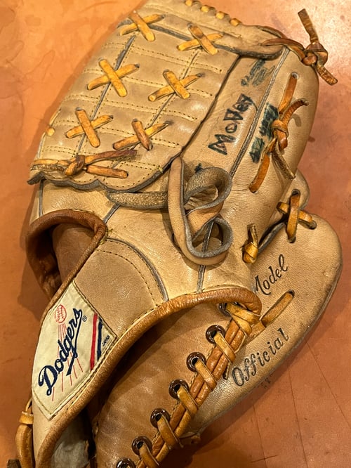 Image of Vintage Dodgers Baseball Glove