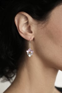 Image 1 of WIREWORK drop orchid earrings