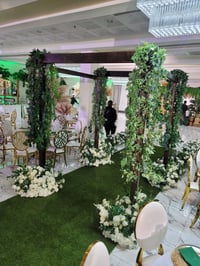 Image 1 of WOOD Square  Arch design with Greenery 