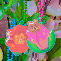 Image 2 of Flower Puffy PVC Charm