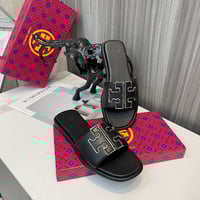 Image 2 of BLACK TORY SANDALS 