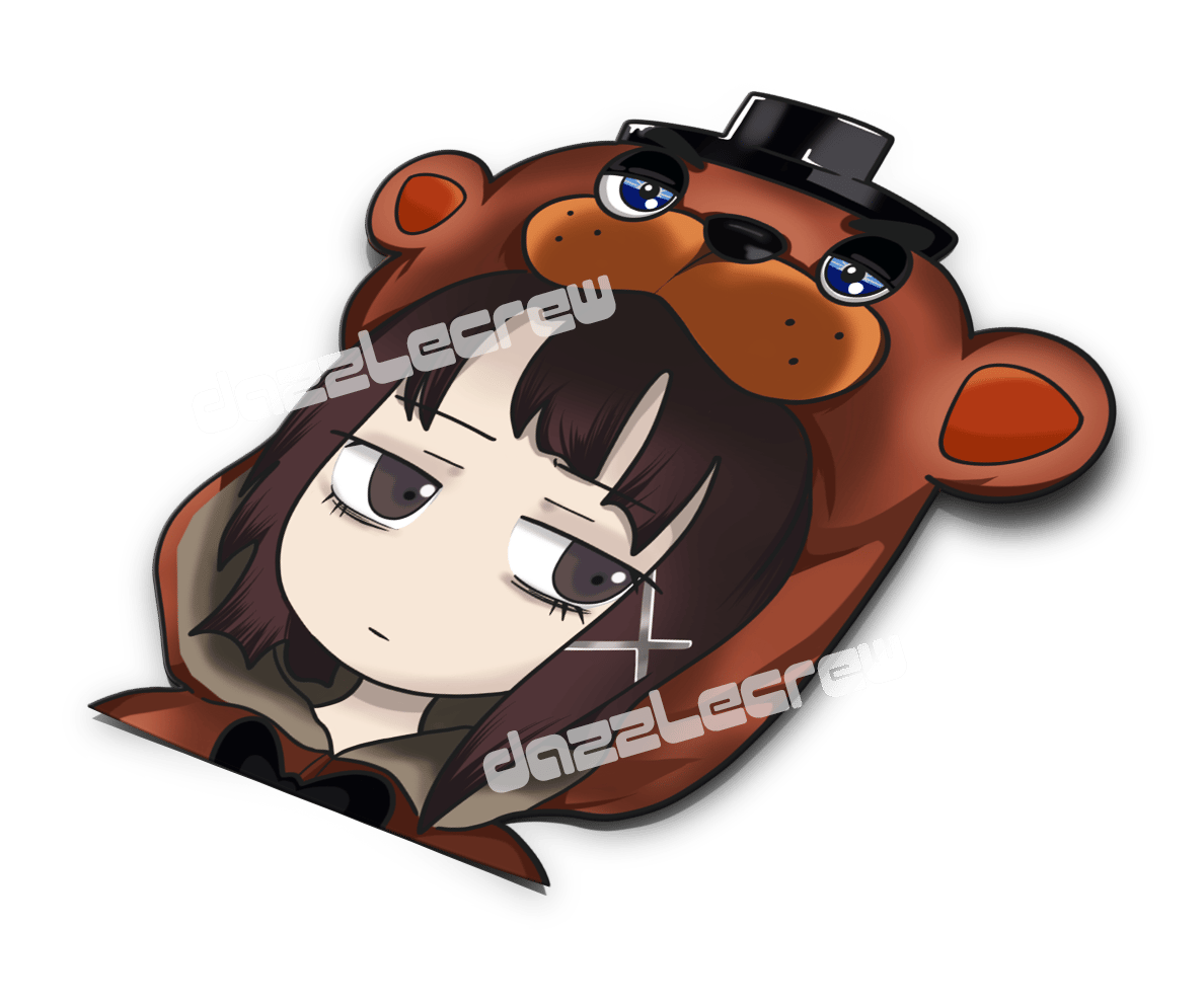 Lain X Freddy Fazbear Sticker Dazzlecrew lain-x-freddy-fazbear-sticker-dazzlecrew