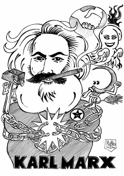 Image of Matteo Guarnaccia - Santi e Briganti, Karl Marx