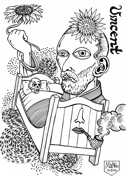 Image of Matteo Guarnaccia - Santi e Briganti, Vincent Van Gogh