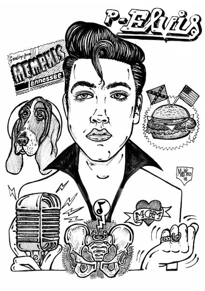 Image of Matteo Guarnaccia - Santi e Briganti, Elvis Presley