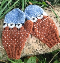 Image 2 of Baa-ble mittens - Rusty - Ready to ship