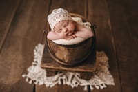 Image 1 of Wooden bucket with metal handle