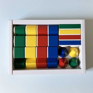 Image of Blocs de construction Ambi Toys années 90 avec boîte