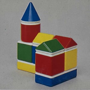 Image of Blocs de construction Ambi Toys années 90 avec boîte